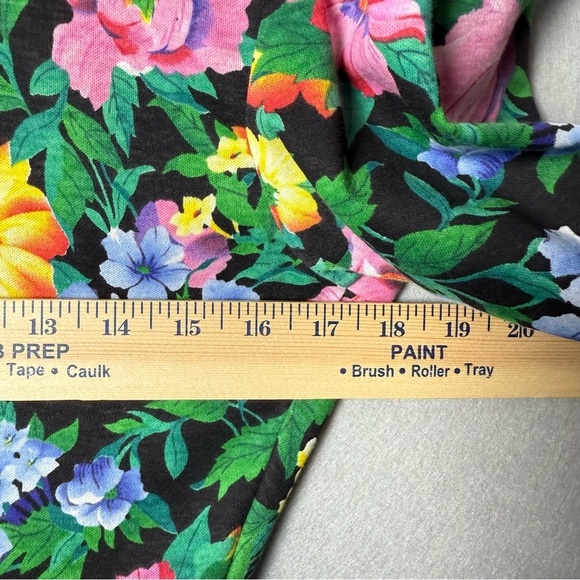 Expo Vintage Women's 80's Puff Sleeve Floral Cotton Blend Lace Collar Dress 10 - Picture 11 of 16